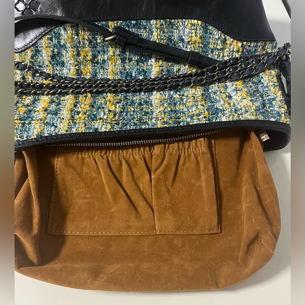 Patricia Nash Black and Yellow Tweed Shoulder Bag - Picture 12 of 16